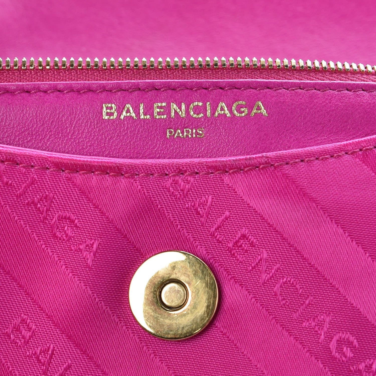Balenciaga Nylon Jacquard Diagonal Logo S BB Round Shoulder Bag Rose Magenta 6 of 15
