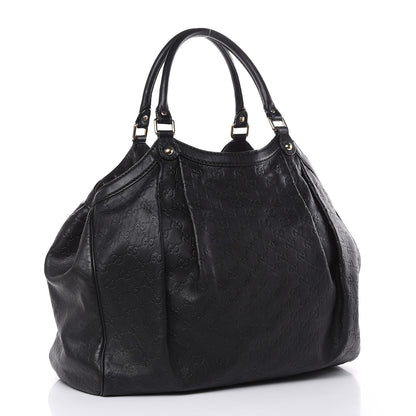 Gucci Guccissima Large Sukey Tote Black 3 of 20