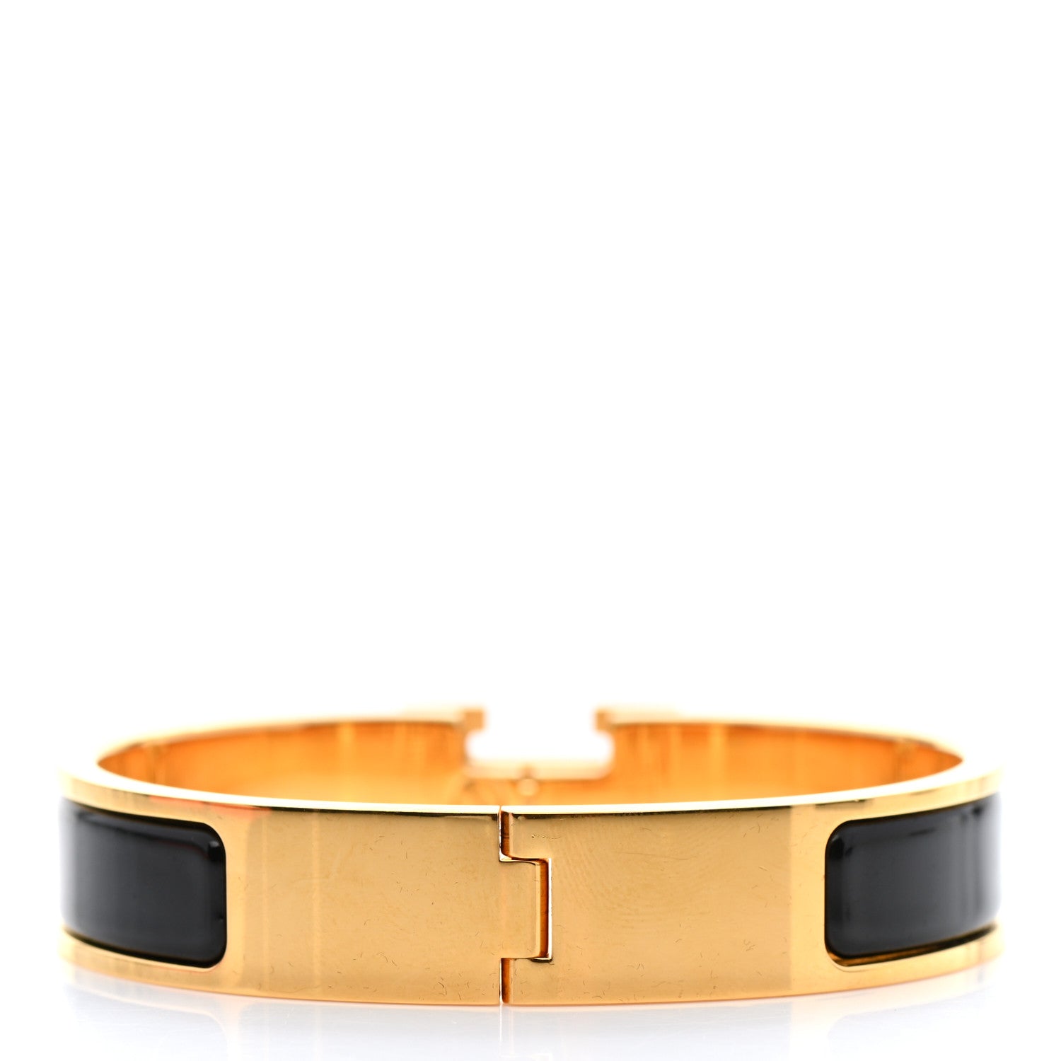 Hermes Enamel Narrow Clic Clac H Bracelet GM Black 3 of 7