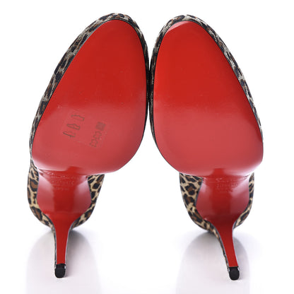 Christian Louboutin Jacquard Leopard Giaguaro New Simple 120 Pumps 38.5 Marrone Oro 2 5 of 9