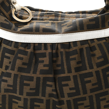 Fendi Zucca Hobo Tobacco White 9 of 14