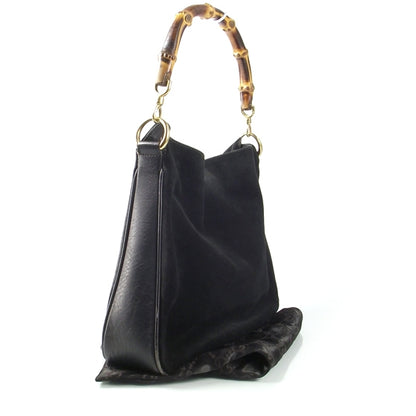 Gucci Suede Bamboo Top Handle Tote 2 of 9