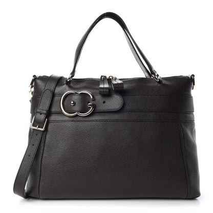 Gucci Pebbled Calfskin Broadway Tote Dark Brown 1 of 10