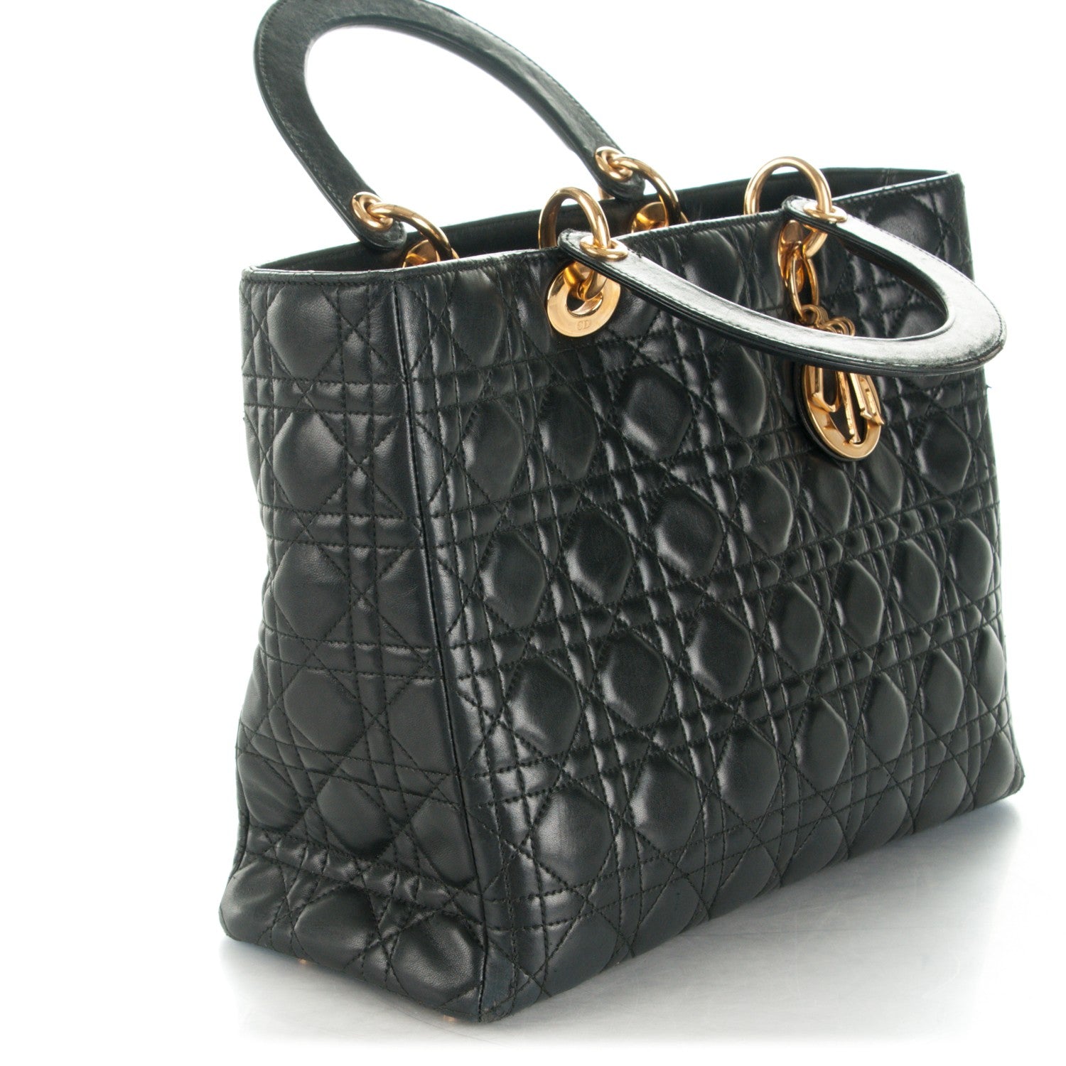 Christian Dior Lambskin Cannage Large Lady Dior Black 11 of 11