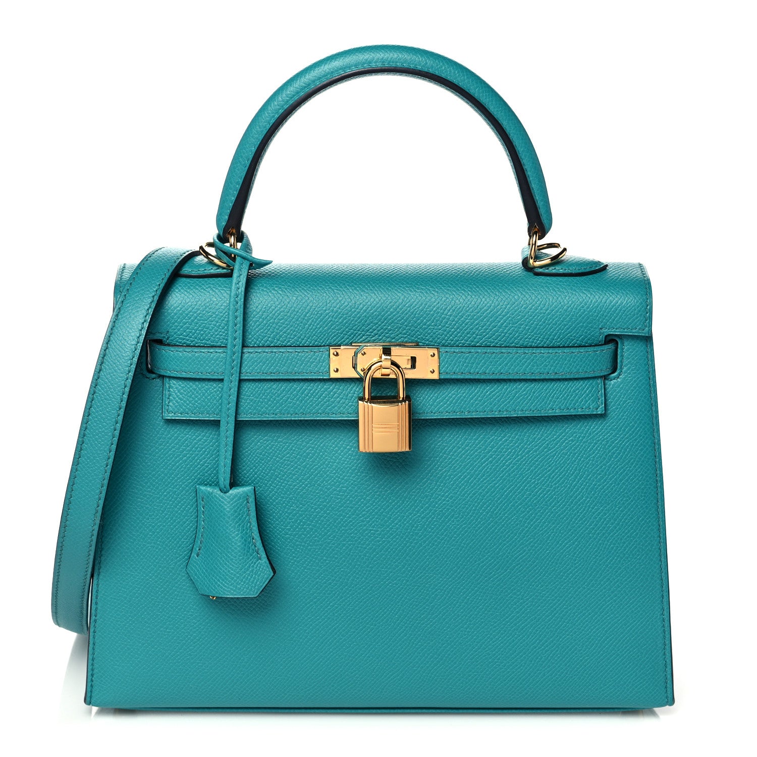 Hermes Epsom Kelly Sellier 25 Bleu Paon 1 of 37
