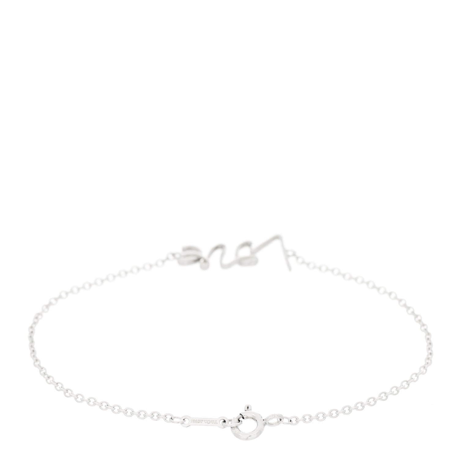 Tiffany Sterling Silver Graffiti Love Bracelet 2 of 5