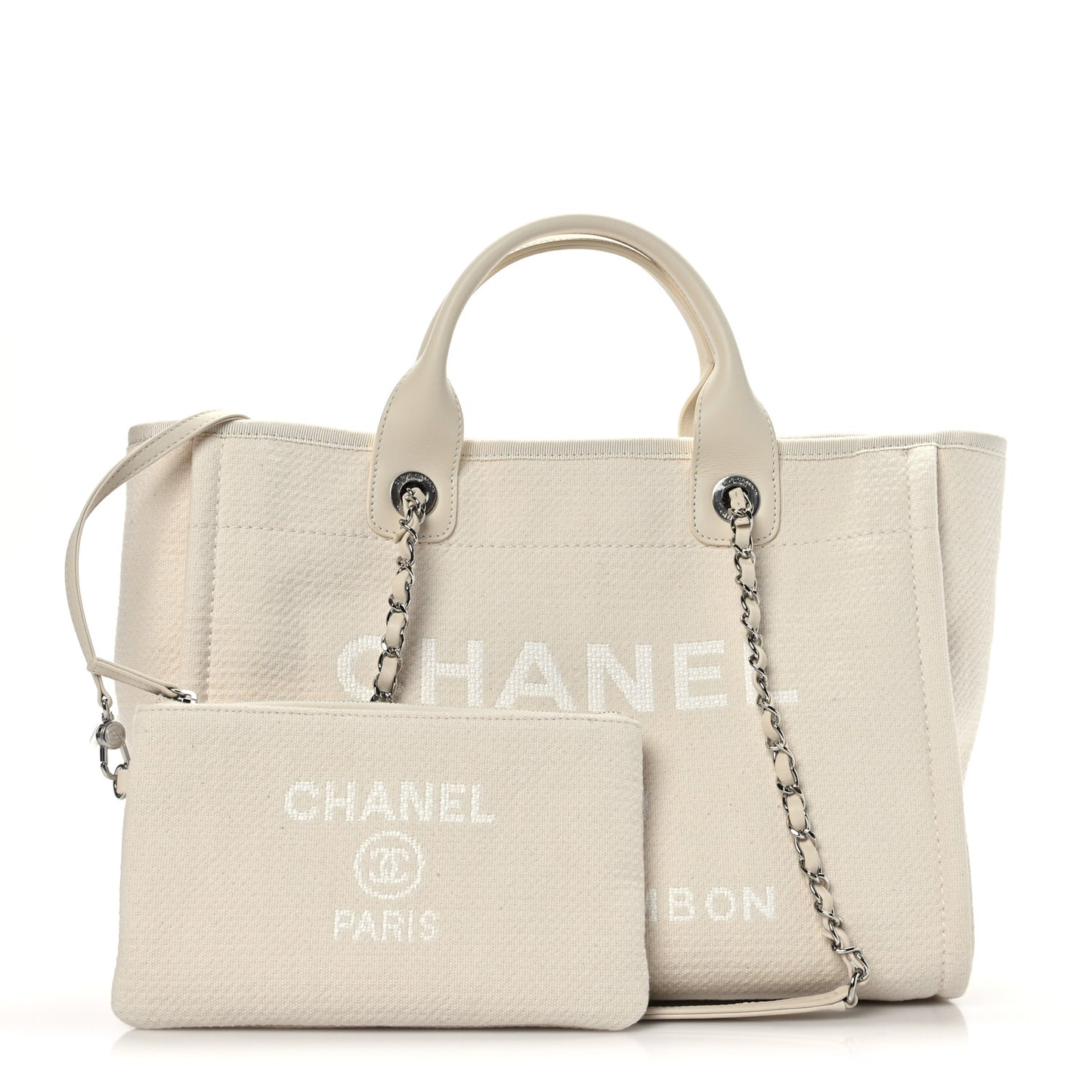 Mixed Fibers Small Deauville Tote White