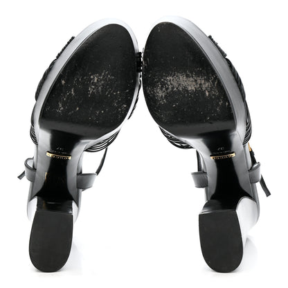 Gucci Malaga Kid Allie Platform Sandals 37 Black 6 of 13