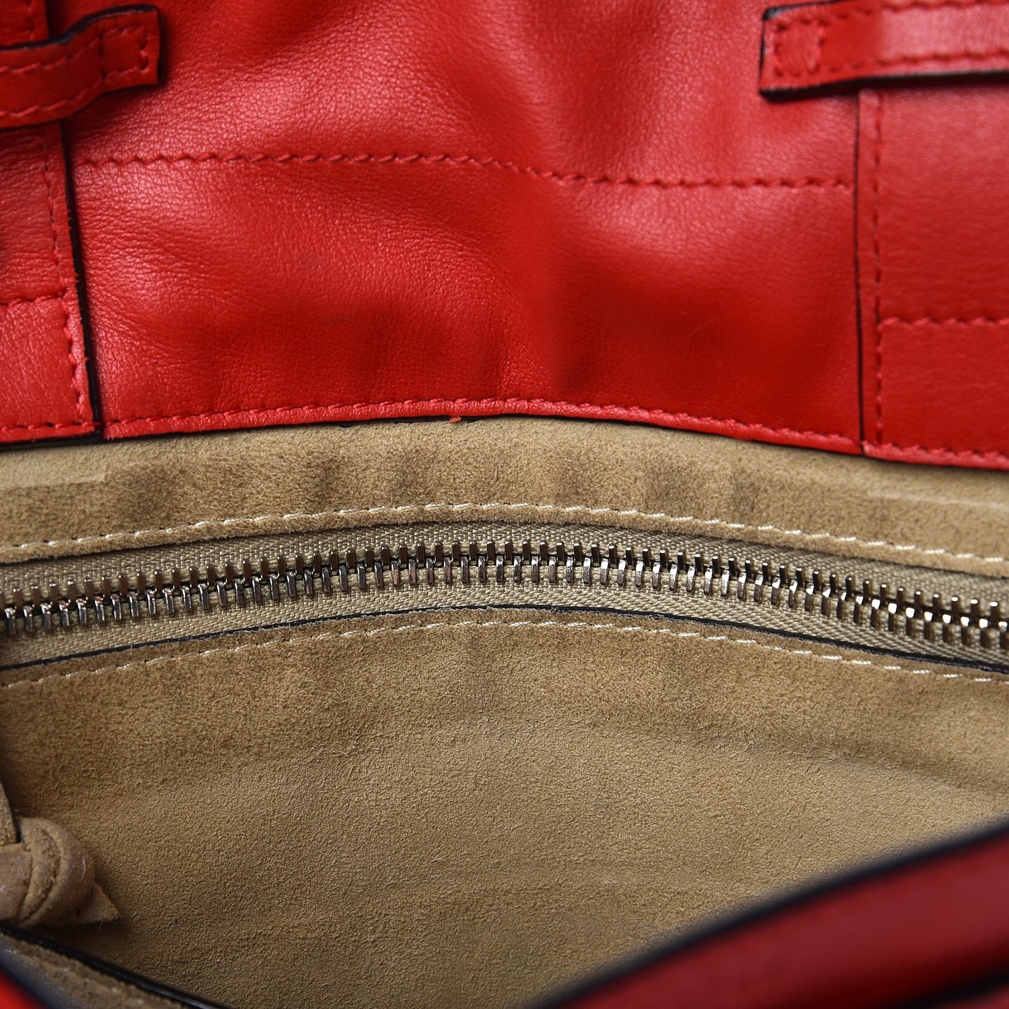 Pebbled Calfskin PS Courier Backpack Red