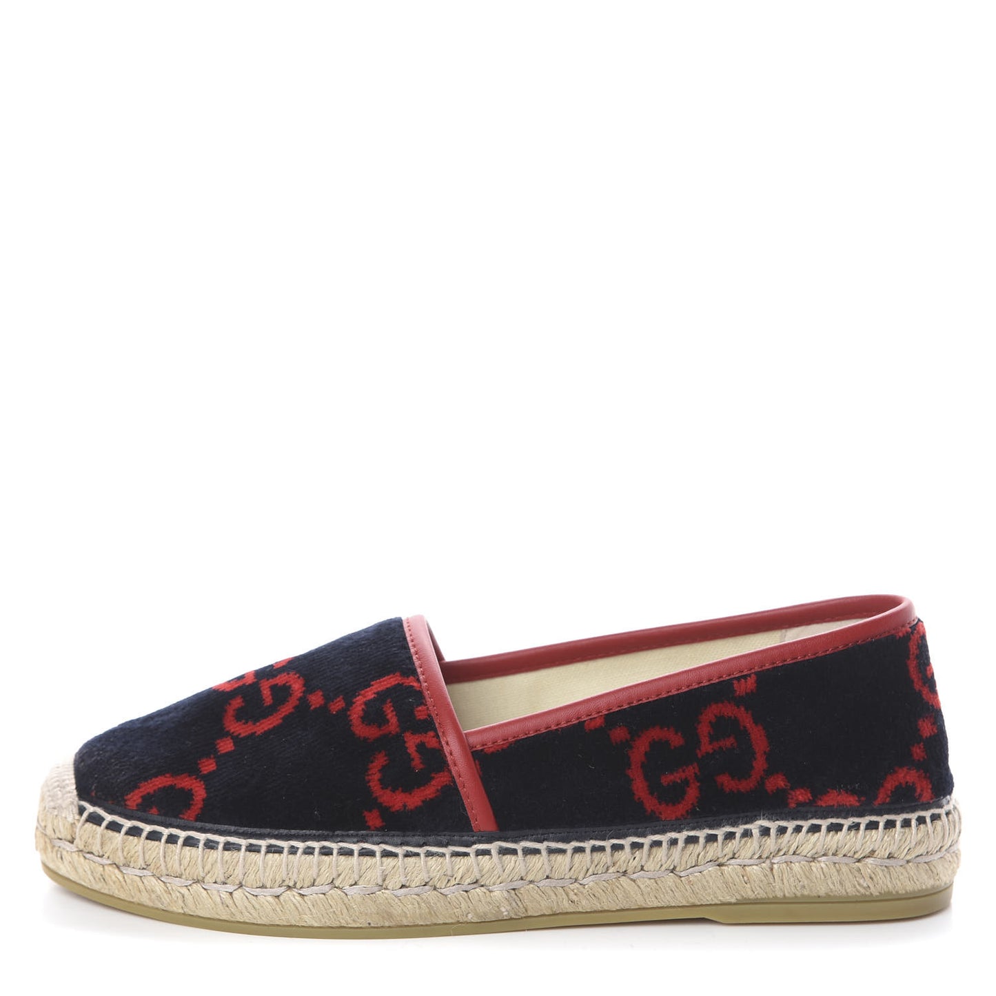 Terry Cloth GG Monogram Espadrilles 38 Blue Red
