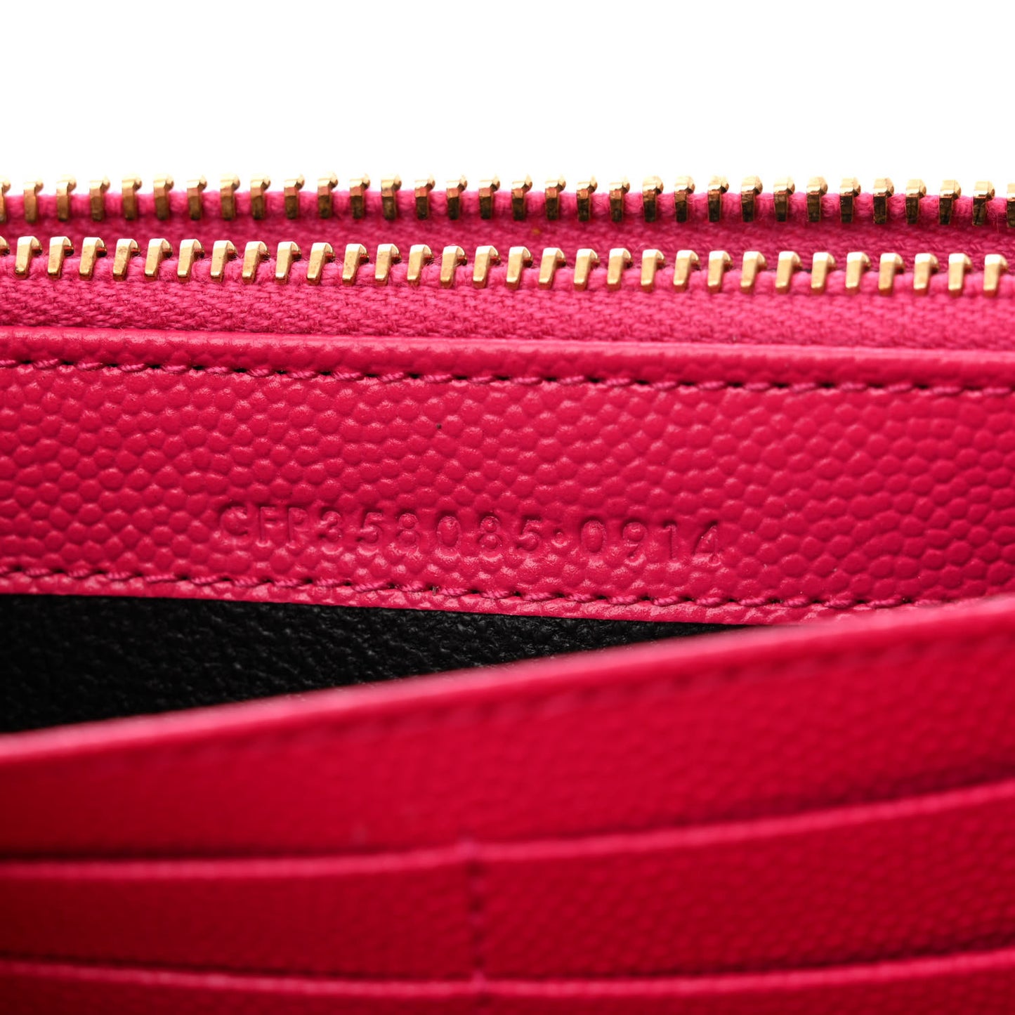 Grain De Poudre Matelasse Chevron Monogram Flap Wallet Bubblegum