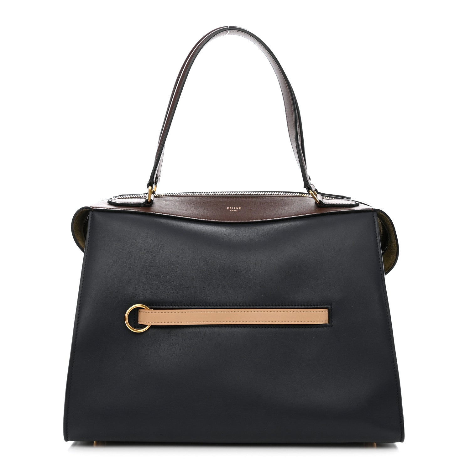 Celine Smooth Calfskin Small Tri-Color Ring Bag Navy 1 of 11