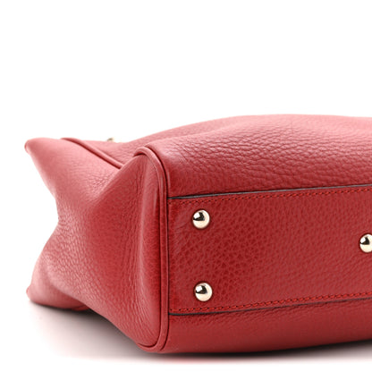 Gucci Calfskin Mini Bamboo Shopper Tote Red 16 of 19