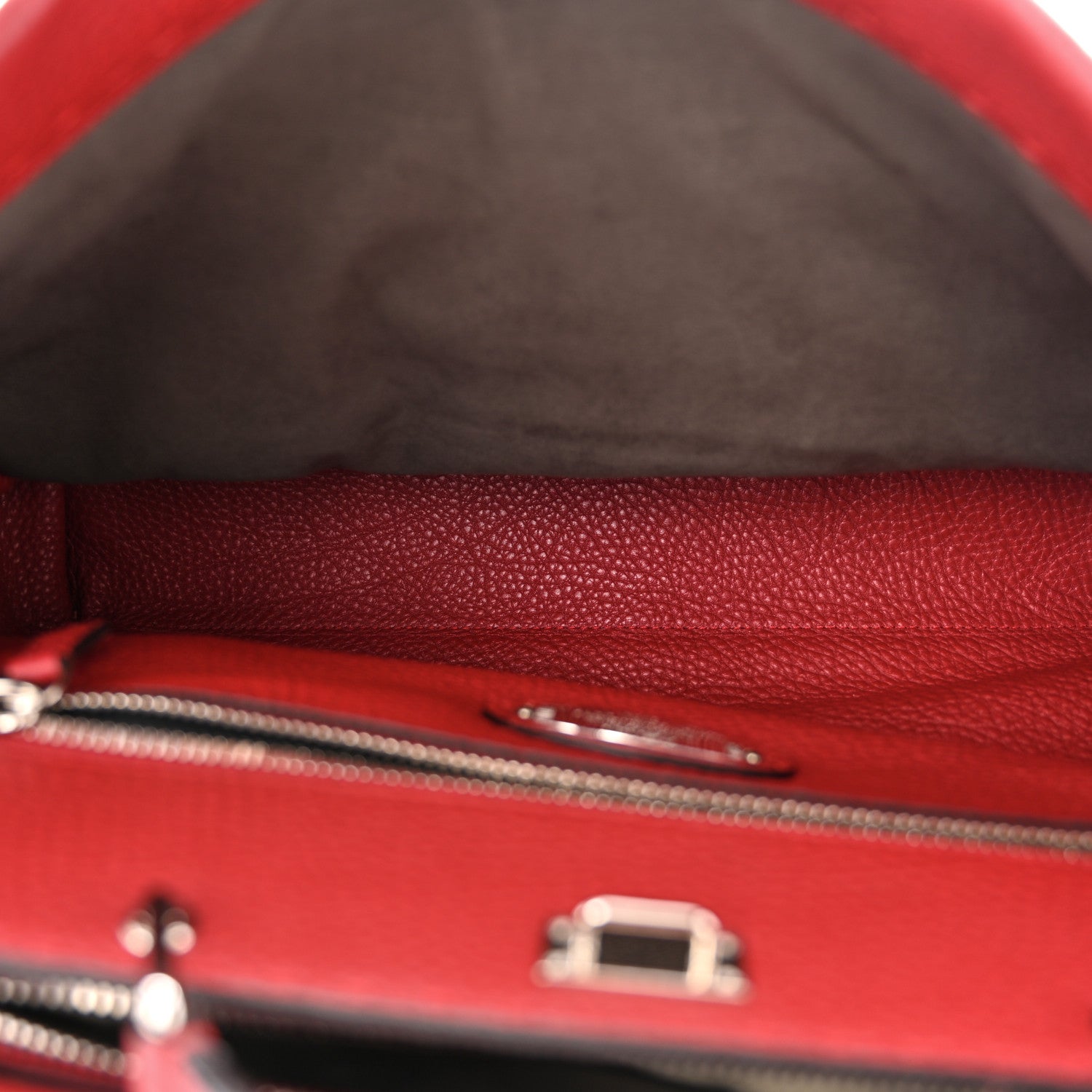 Fendi Cuoio Romano Selleria Mens Large Faces Peekaboo Iconic Essential Satchel Rosso 5 of 12