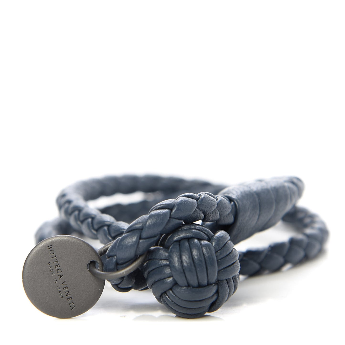 Nappa Intrecciato Bracelet XS Blue