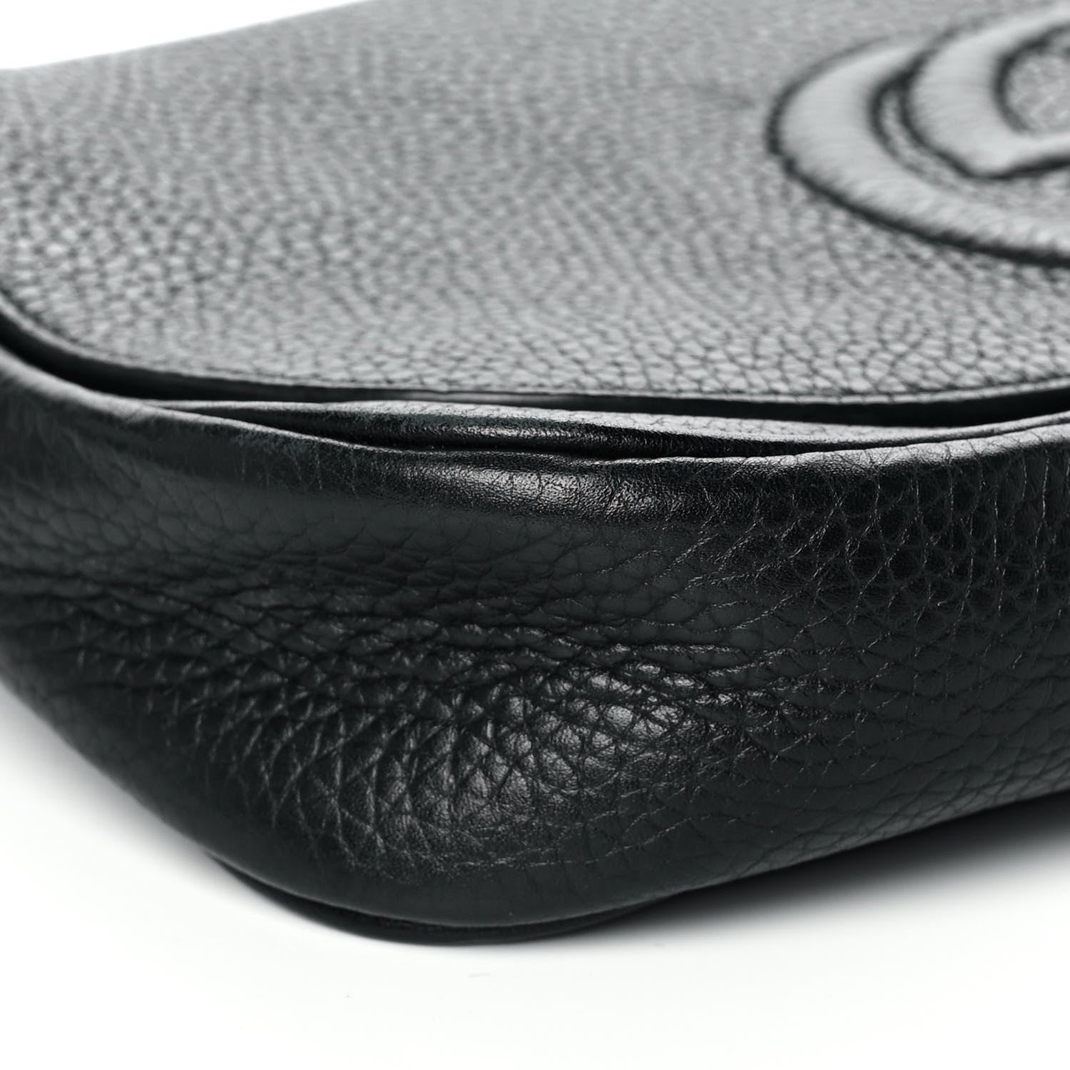 Gucci Pebbled Calfskin Medium Soho Flap Crossbody Black 10 of 13