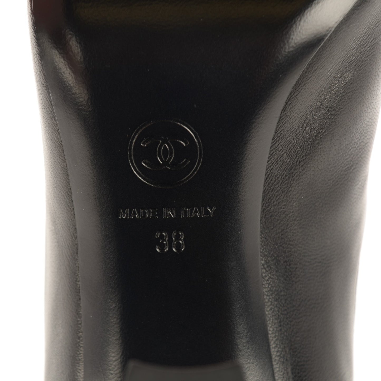 Lambskin Chain Ankle Boots 38 Black