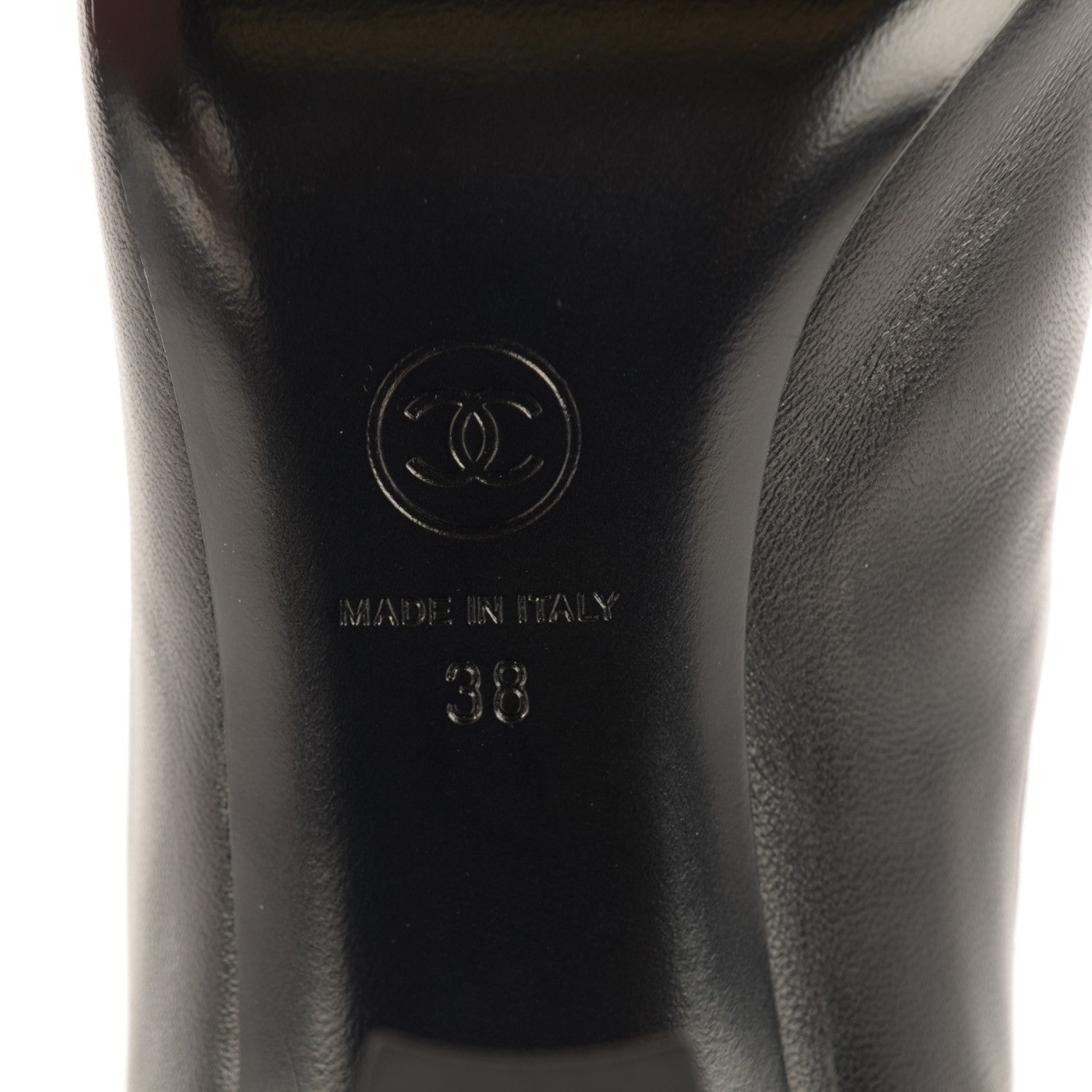 Chanel Lambskin Chain Ankle Boots 38 Black 6 of 8