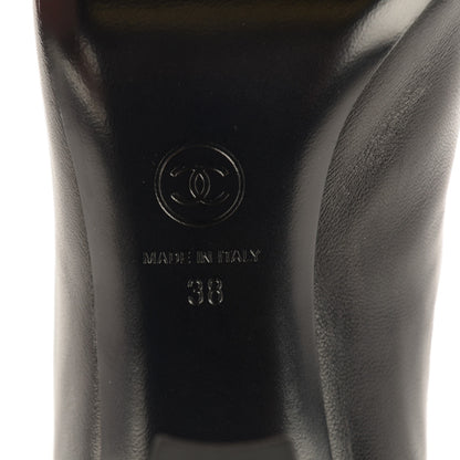Chanel Lambskin Chain Ankle Boots 38 Black 6 of 8
