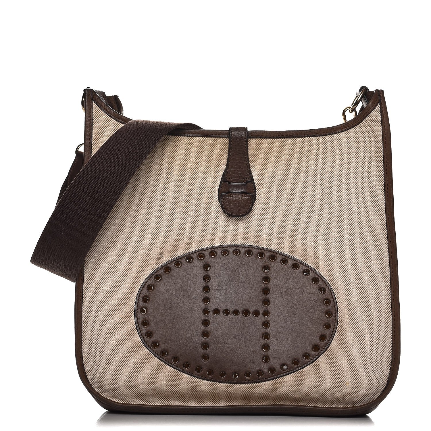 Hermes Toile Natural Barenia Evelyne GM Ebene 1 of 14