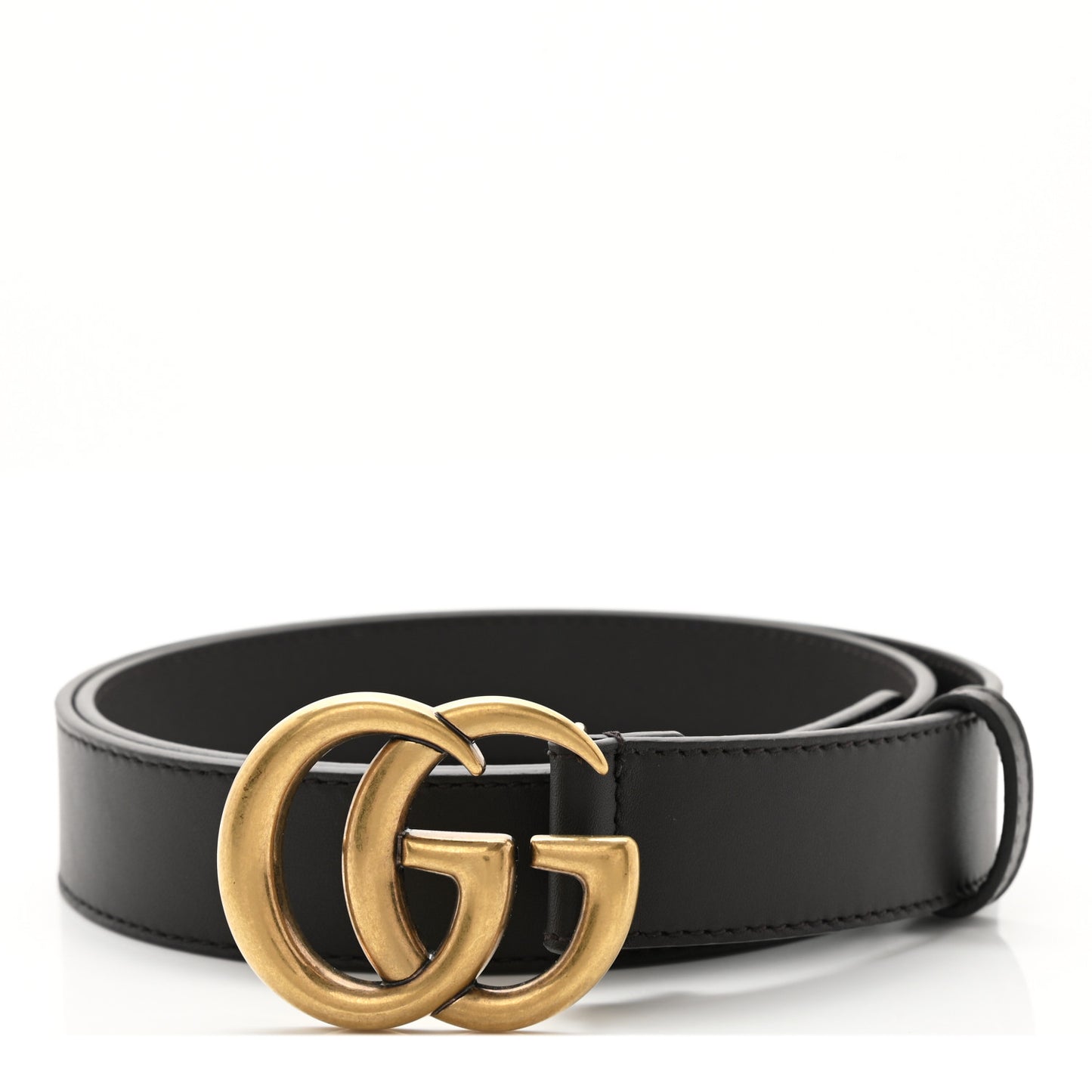 Moon Calfskin Double G 30mm Belt 90 36 Dark Cocoa