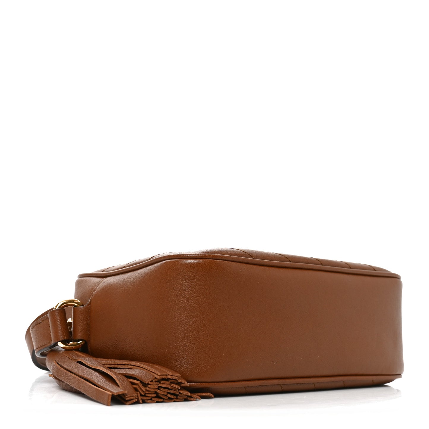 Sakai Be Green Calfskin Diagonal Stitched Small Blondie Shoulder Bag Cuir