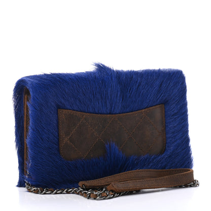Chanel Goat Hair Wallet On Chain WOC Blue 2 of 4