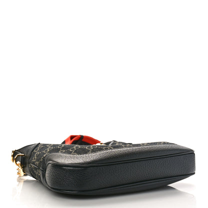 Gucci Jacquard Denim GG Monogram Small Jackie 1961 Hobo Black Ivory 4 of 8