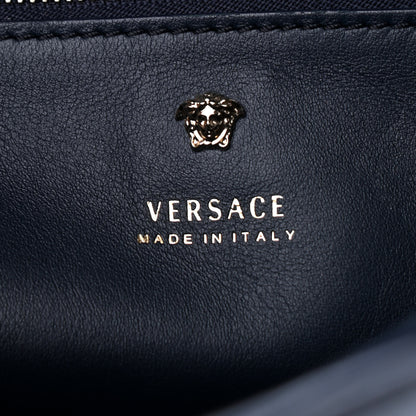 Versace Vitello Medium Palazzo Empire Bag Deep Blue 6 of 8