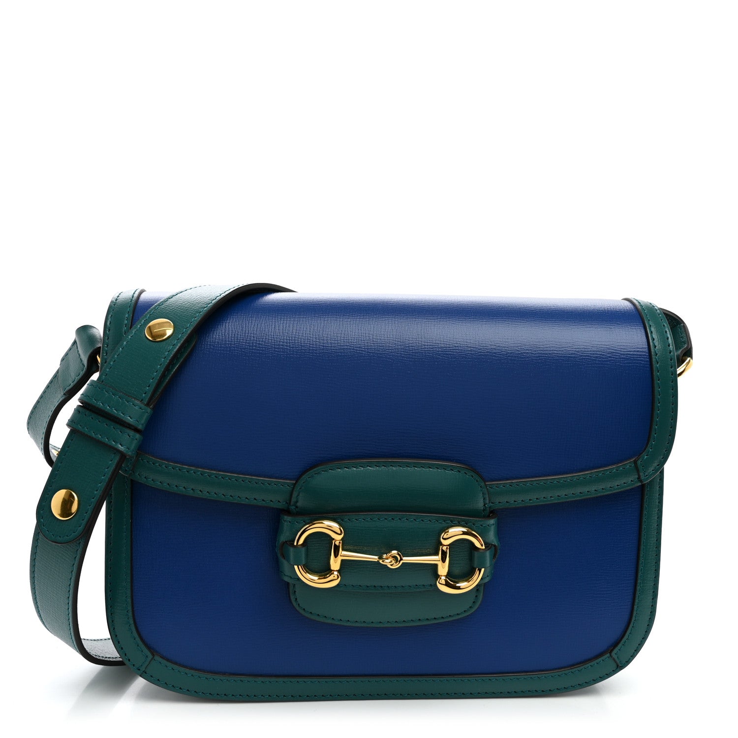 Gucci Azalea Calfskin Horsebit 1955 Shoulder Bag Imperial Blue Pavone 1 of 11
