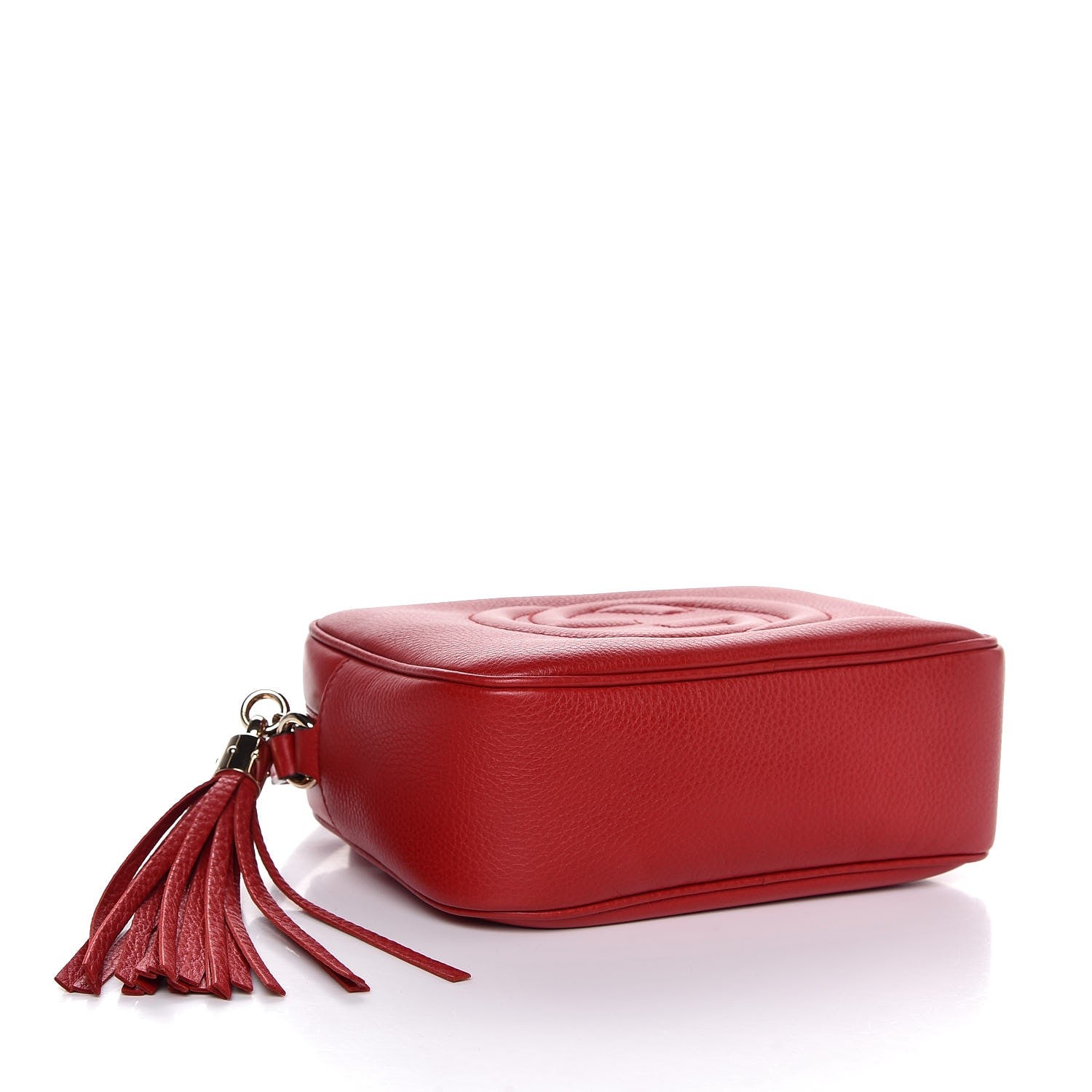 Gucci Pebbled Calfskin Small Soho Disco Bag Tabasco Red 4 of 7