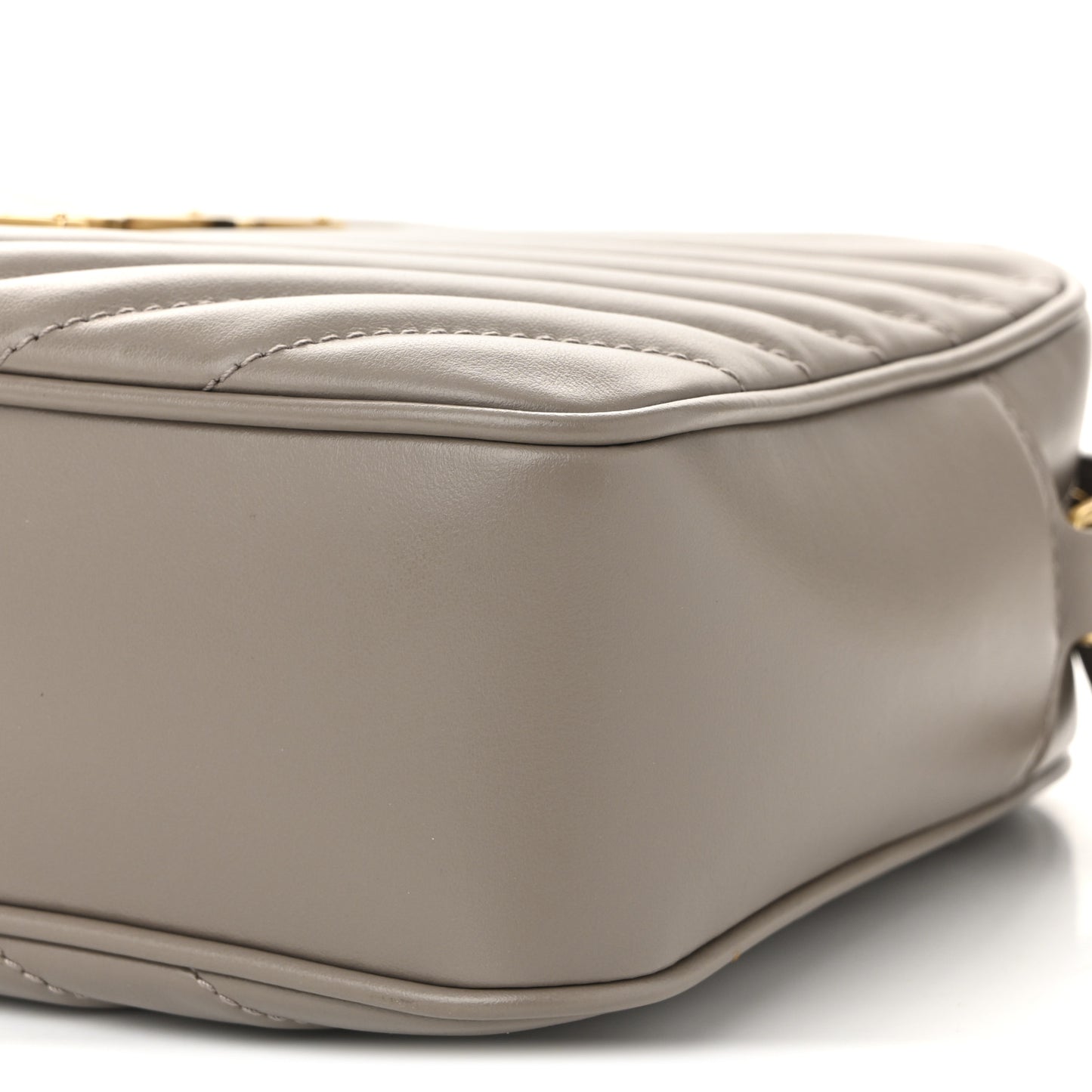 Calfskin Matelasse Monogram Lou Camera Bag Dusty Grey