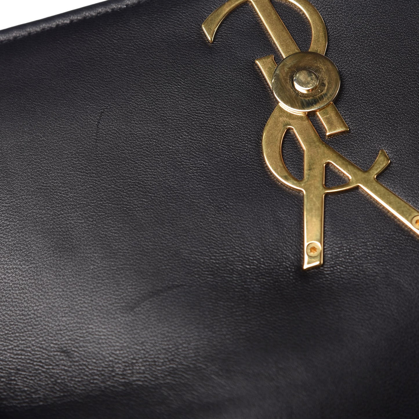 Lambskin Matelasse Monogram Vicky Chain Wallet Black