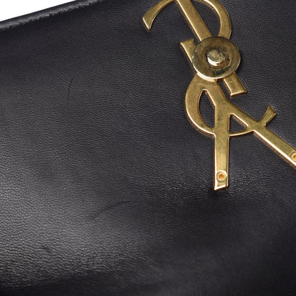 Saint Laurent Lambskin Matelasse Monogram Vicky Chain Wallet Black 11 of 13