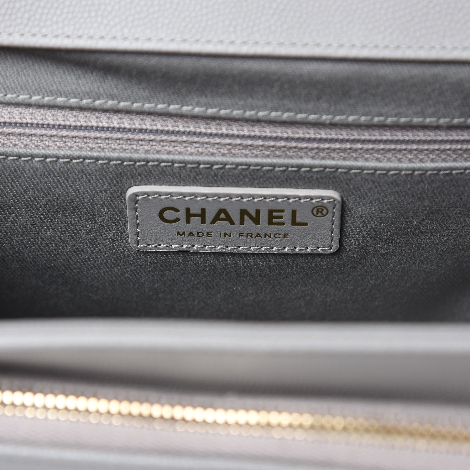 Chanel Caviar Quilted Medium Business Affinity Flap Grey 6 of 9