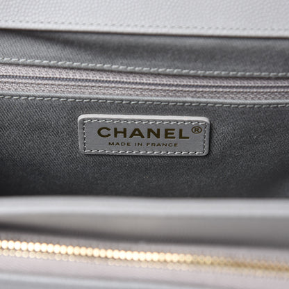 Chanel Caviar Quilted Medium Business Affinity Flap Grey 6 of 9