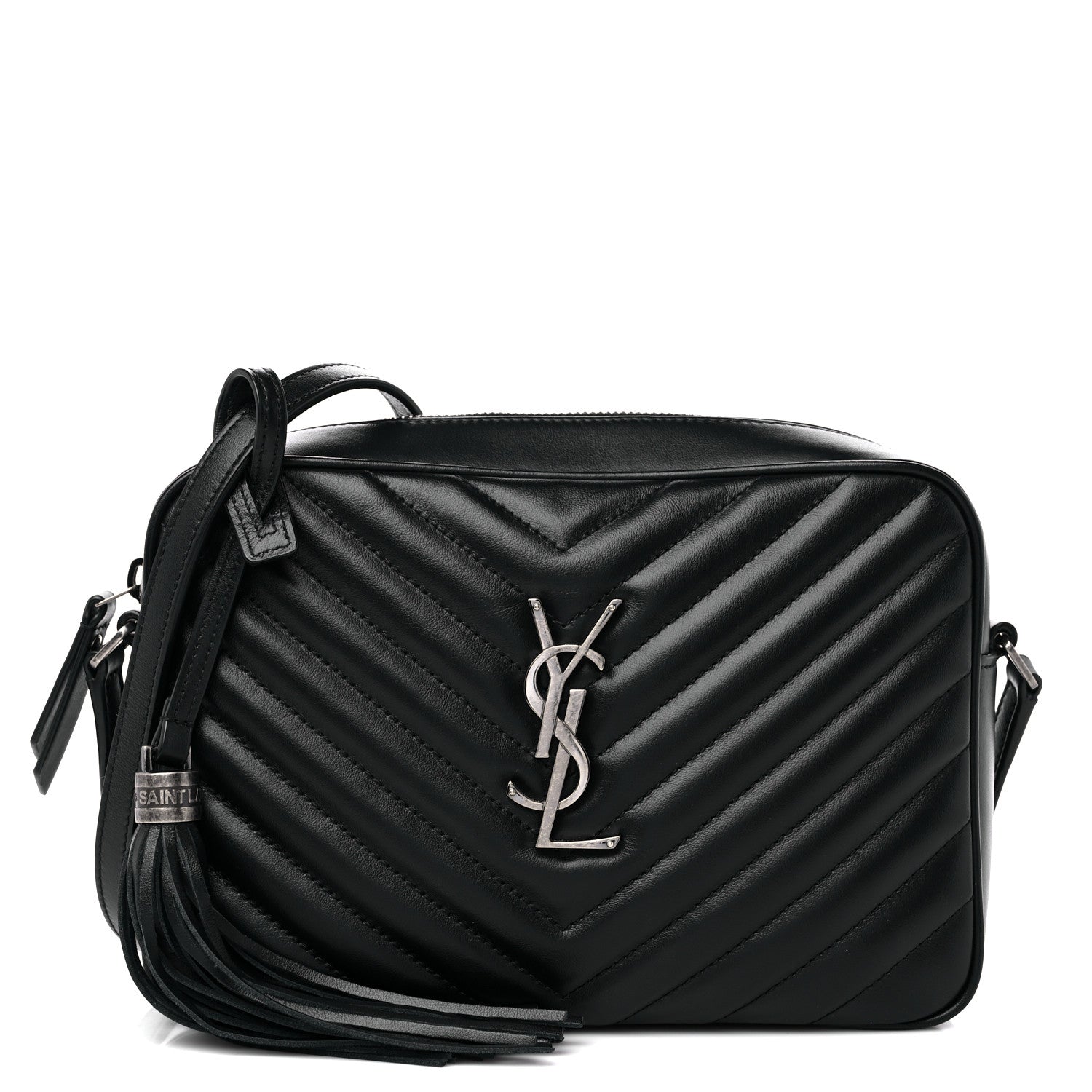 Saint Laurent Calfskin Matelasse Monogram Lou Camera Bag Black 1 of 9