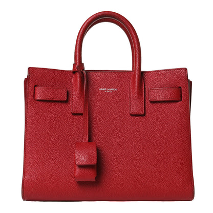 Saint Laurent Grained Calfskin Nano Sac De Jour Lipstick Red 1 of 17
