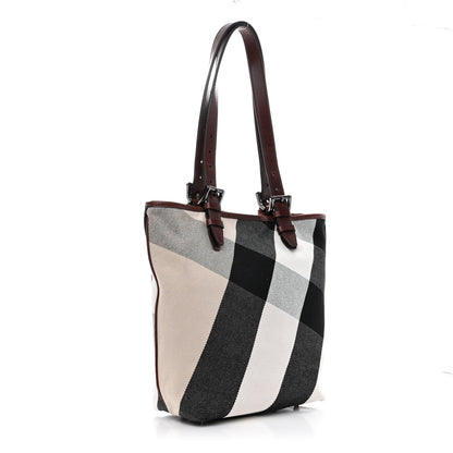 Burberry Canvas Mega Check Print Tote Beige 3 of 13