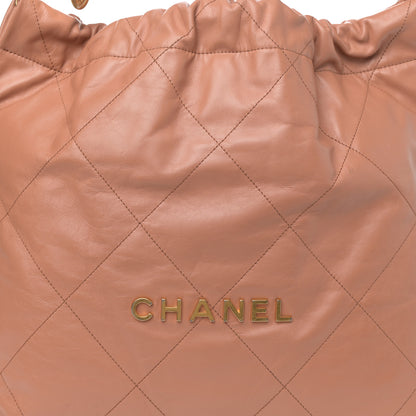 Chanel Shiny Calfskin Quilted Chanel 22 Brown 9 of 11