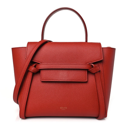 Celine Grained Calfskin Nano Belt Bag Coquelicot 1 of 12