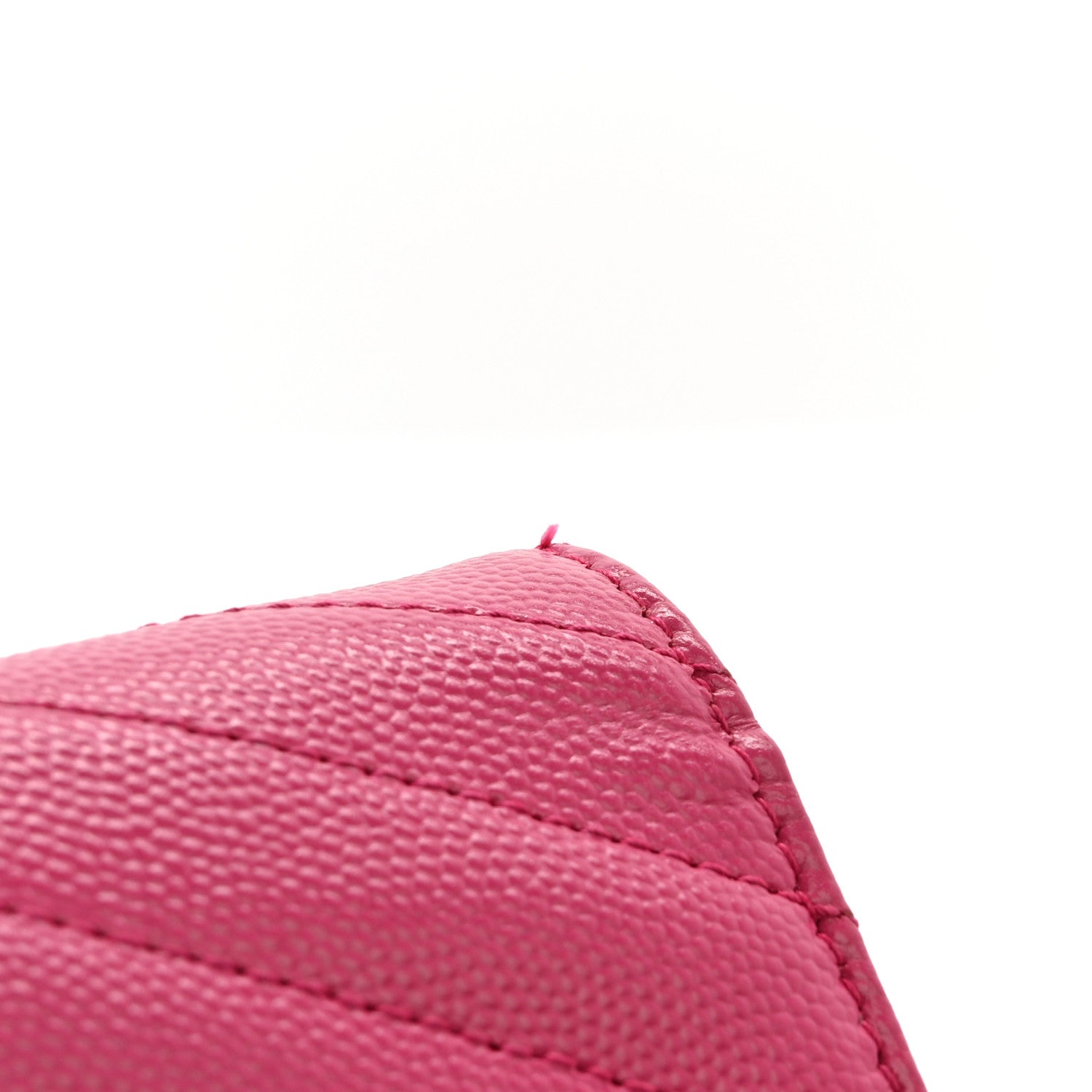 Saint Laurent Grain De Poudre Matelasse Chevron Monogram Envelope Chain Wallet Fresh Fuchsia 13 of 14