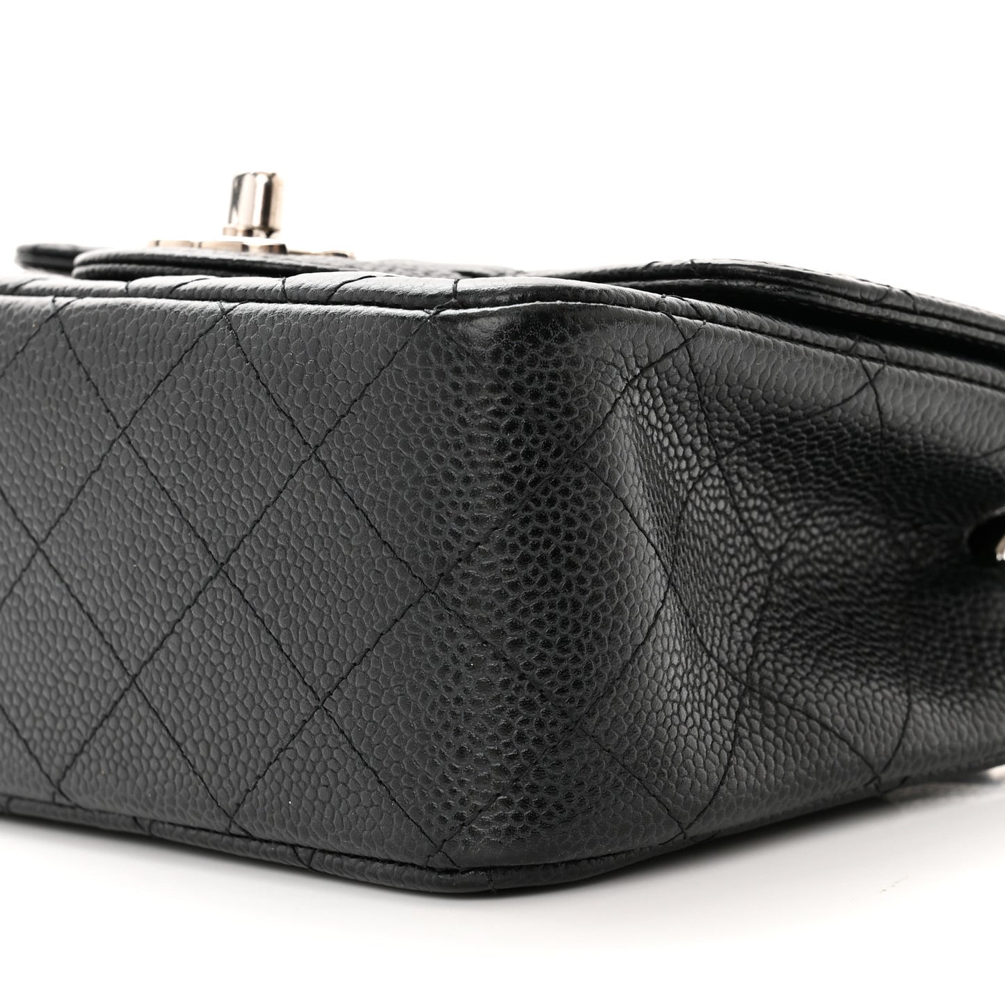 Caviar Quilted Mini Square Flap Black