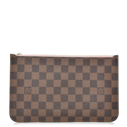 Louis Vuitton Damier Ebene Neverfull MM GM Pochette Rose Ballerine 1 of 8