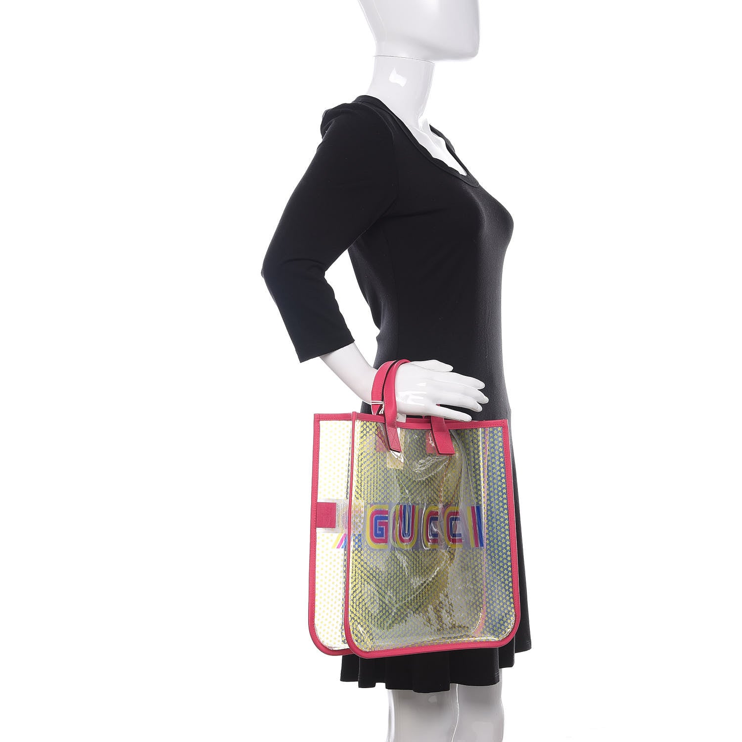 Gucci Vinyl Gucci Amour Stars Childrens Tote Multicolor Glass Bright Fuxia 2 of 9