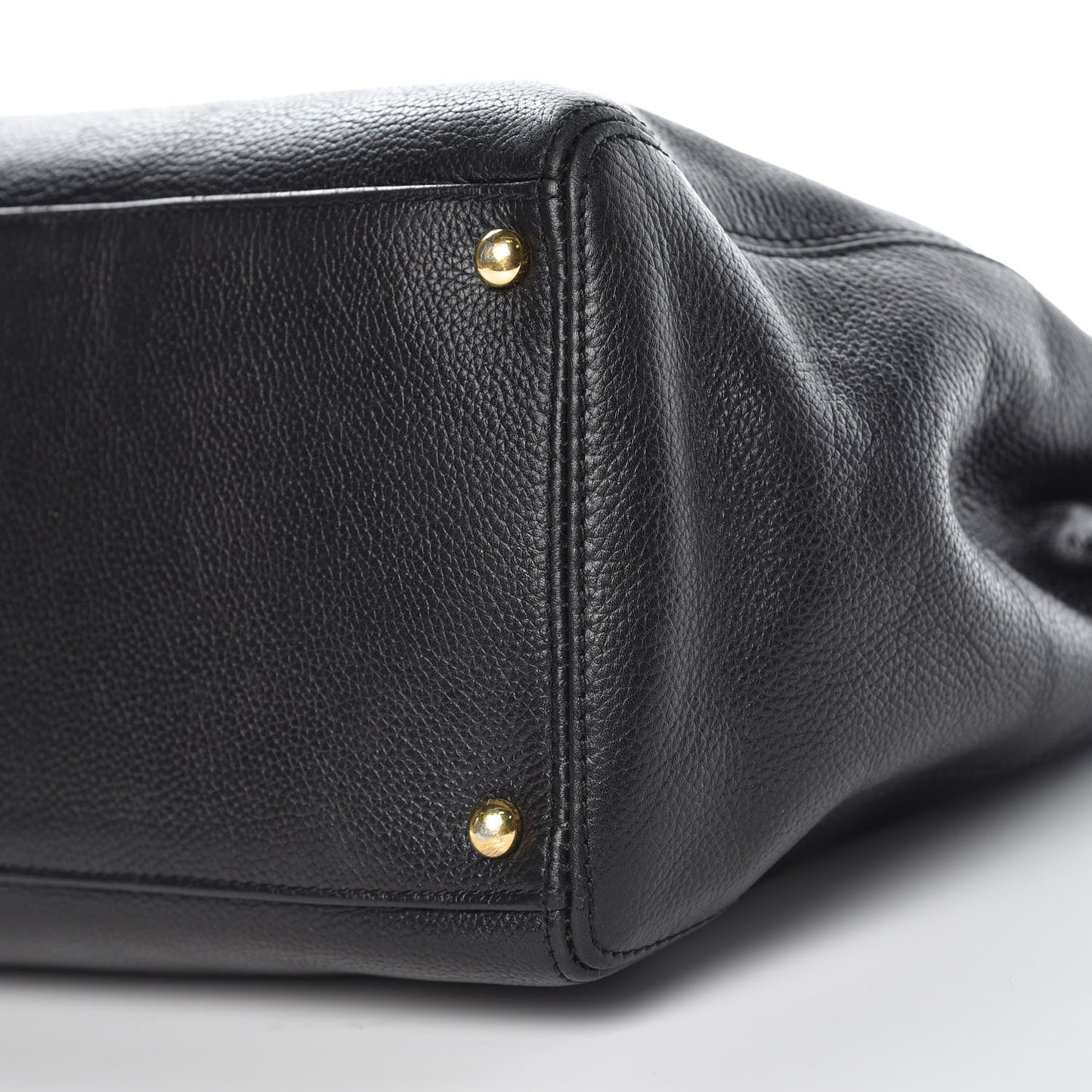 Calfskin Cerf Shopper Tote Black