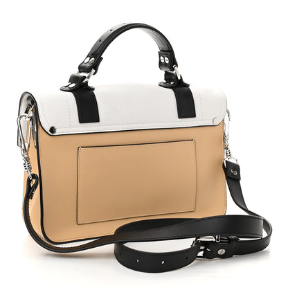 Proenza Schouler Lambskin Snakeskin Embossed Tiny PS1 Satchel Black Sand 3 of 10