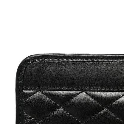 Saint Laurent Lambskin Quilted Monogram Baby Victoire Chain Clutch Bag Black 10 of 10