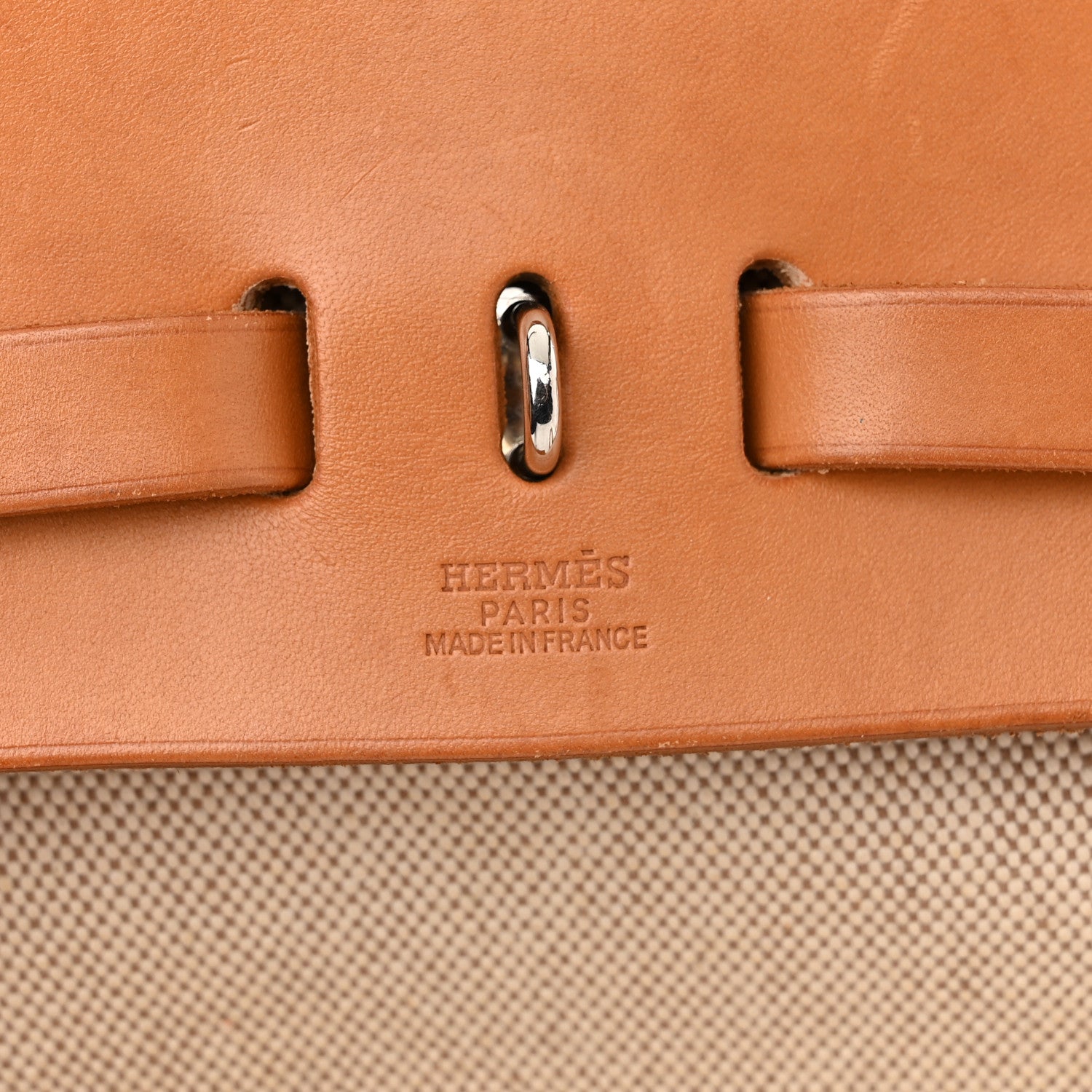 Hermes Toile Vache Calfskin Herbag 30 PM Backpack Natural 7 of 16