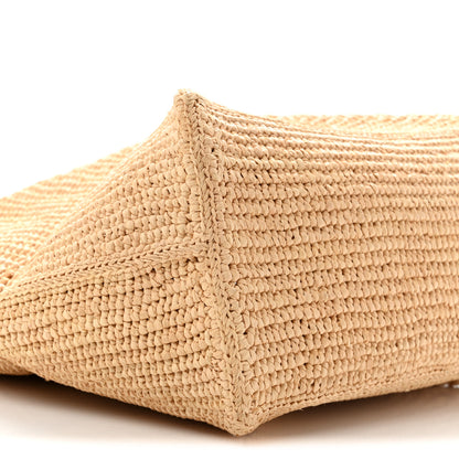 Loewe Raffia Calfskin Medium Puzzle Fold Tote Natural 8 of 12